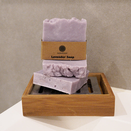 Goat Hair Bath Glove with Lavender Soap-1